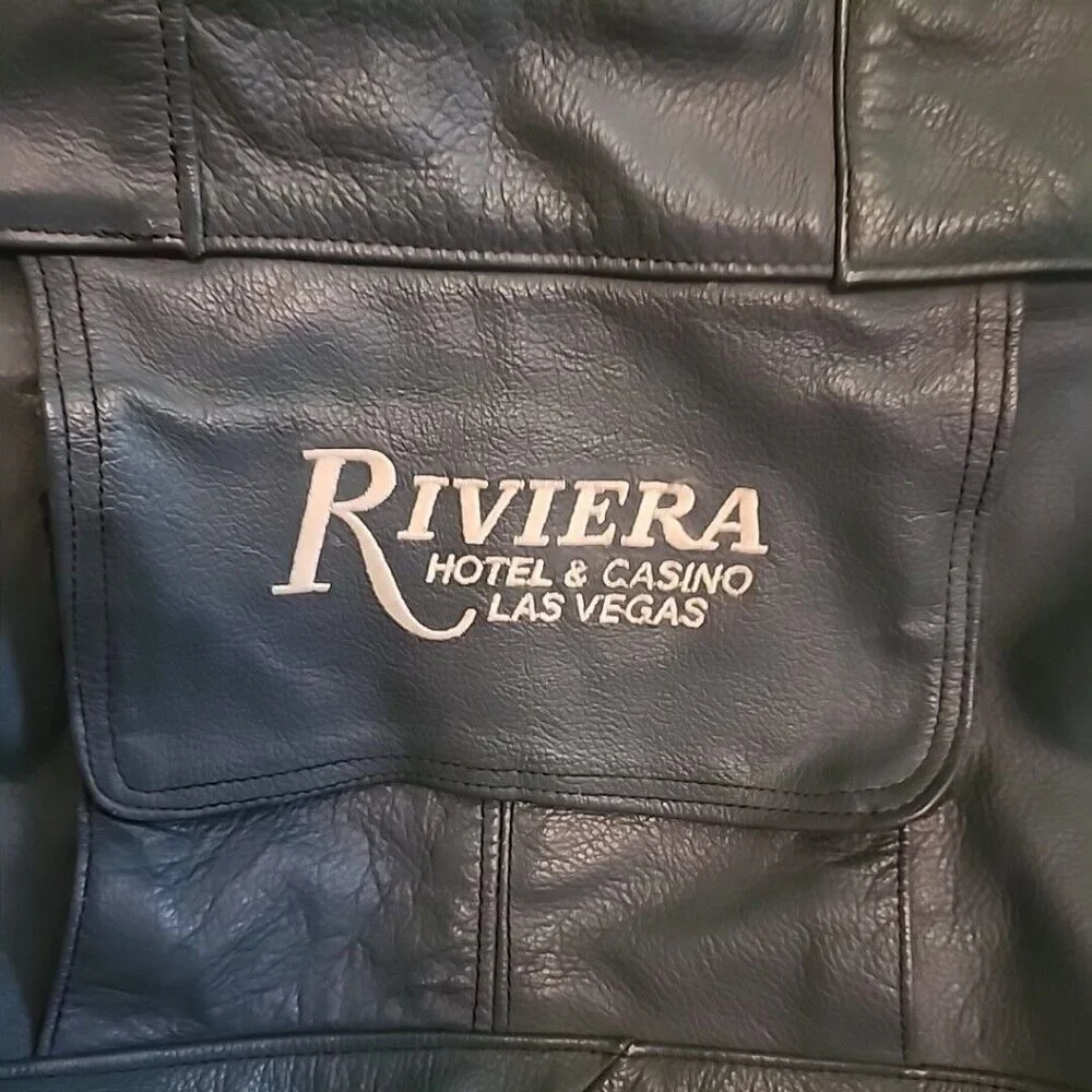 Green/Teal Riviera Leather Bag Tote Travel Satchel Duffel HUGE